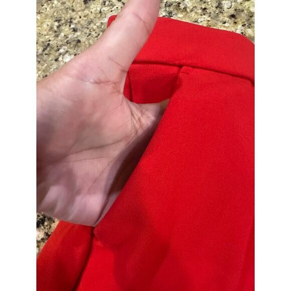 J. CREW Pants Women’s Size 4P Red High Rise Straight Leg Trouser Office Career - Picture 5 of 16